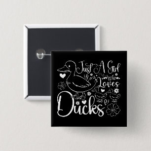 Badge Carré 5 Cm Juste Une Fille Qui Aime Les Canards Mignons Propr