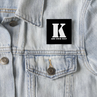 Badge Carré 5 Cm K Monogramme classique tendance mariage personnali
