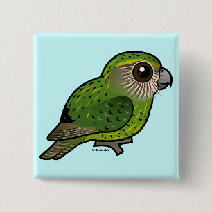 Badge Carré 5 Cm Kakapo de Birdorable