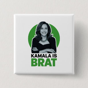 Badge Carré 5 Cm Kamala est un sarcastique amusant