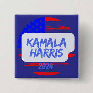 Badge Carré 5 Cm Kamala Harris 2024. Carré