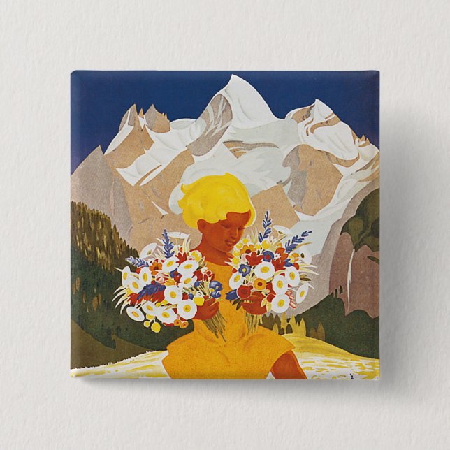Badge Carré 5 Cm Kandersteg (Devant)