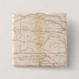 Badge Carré 5 Cm Kansas, Texas, Territoire Indien