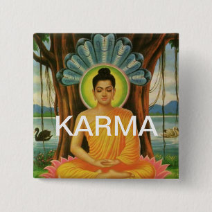 BADGE CARRÉ 5 CM KARMA
