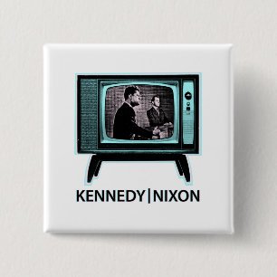 Badge Carré 5 Cm Kennedy Nixon 1960