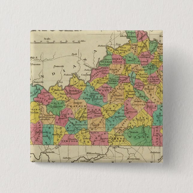 Badge Carré 5 Cm Kentucky 6 (Devant)