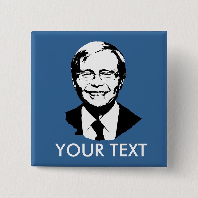 Badge Carré 5 Cm Kevin Rudd (Devant)