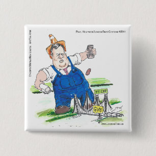 Badge Carré 5 Cm King Christie et GW Bridge Funny