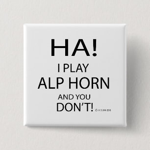 Badge Carré 5 Cm Klaxon d'Alpes d'ha