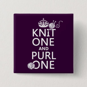 Badge Carré 5 Cm Knit un et maille une