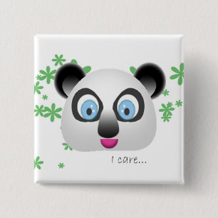 Badge Carré 5 Cm Koala, i care