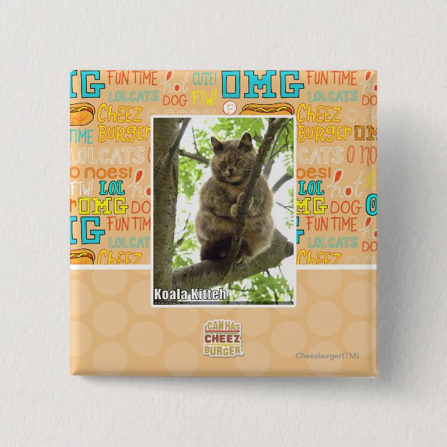 Badge Carré 5 Cm Koala Kitteh (Devant)