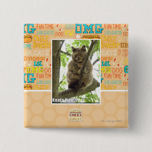 Badge Carré 5 Cm Koala Kitteh