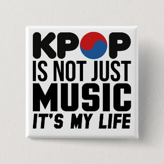 Badge Carré 5 Cm Kpop est mes graphiques de slogan de musique de la