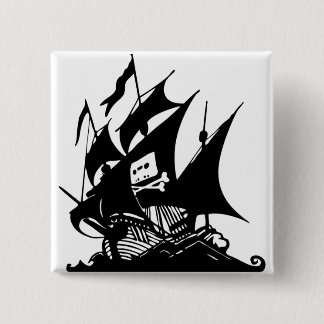 Badge Carré 5 Cm La baie de pirate