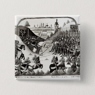 Badge Carré 5 Cm La bataille de Formigny