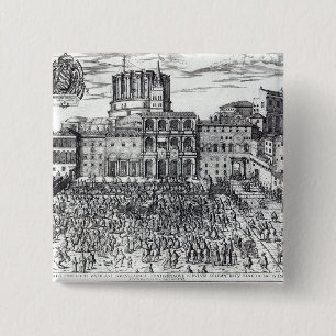 Badge Carré 5 Cm La bénédiction de pape Pius V