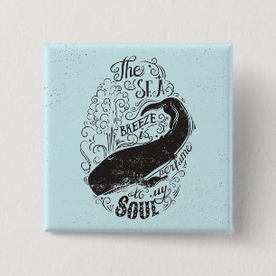 Badge Carré 5 Cm La brise marine est parfum