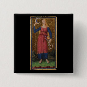 Badge Carré 5 Cm La carte de tarot de lune