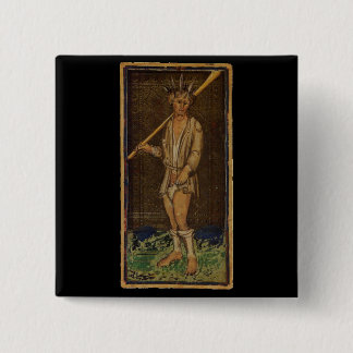 Badge Carré 5 Cm La carte de tarot d'imbécile