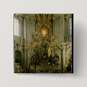 Badge Carré 5 Cm La chaise de St Peter, 1665