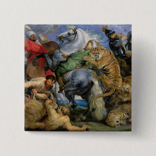 Badge Carré 5 Cm La chasse à tigre, c.1616