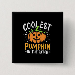 Badge Carré 5 Cm La citrouille la plus cool d'Halloween dans le pat