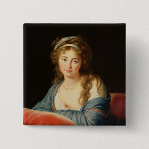 Badge Carré 5 Cm La comtesse Catherine Vassilievna Skavronskaia