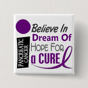 Badge Carré 5 Cm La conscience de Cancer pancréatique CROIENT