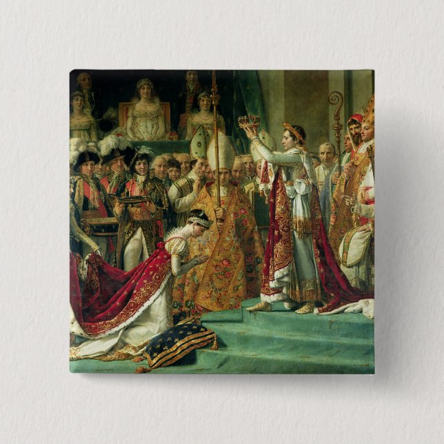 Badge Carré 5 Cm La consécration du napoléon d'empereur (Devant)