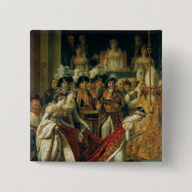 Badge Carré 5 Cm La consécration du napoléon d'empereur (Devant)
