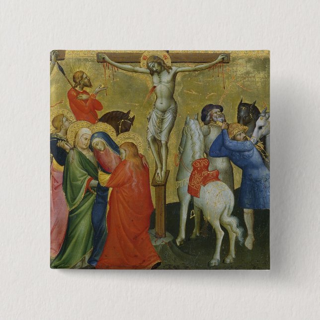 Badge Carré 5 Cm La crucifixion (Devant)