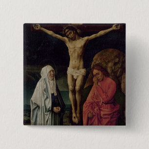 Badge Carré 5 Cm La crucifixion (panneau) 2