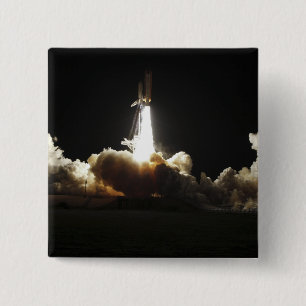 Badge Carré 5 Cm La découverte de navette spatiale enlève