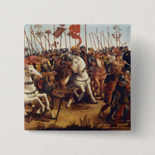 Badge Carré 5 Cm La défaite d'Athènes par Minos, roi de Crète, d