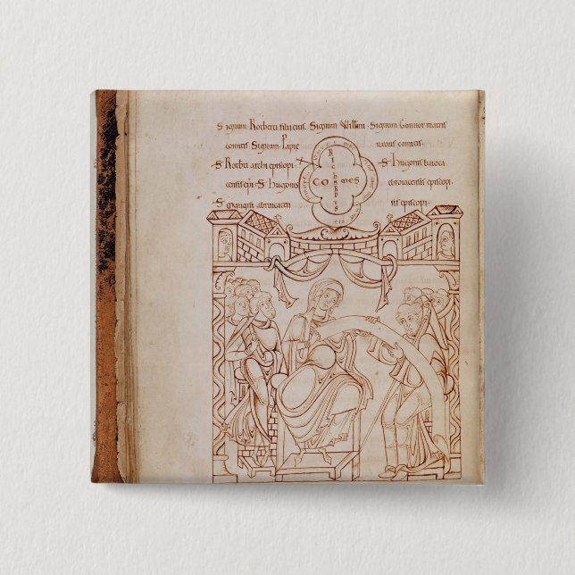 Badge Carré 5 Cm La donation à Gonnor (Devant)