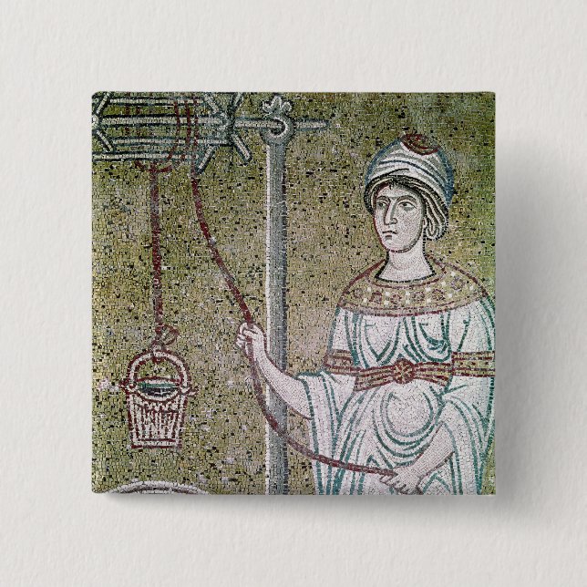 Badge Carré 5 Cm La femme de Samaria (Devant)