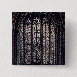 Badge Carré 5 Cm La fenêtre en verre teinté