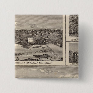 Badge Carré 5 Cm La ferme et la résidence de Nashua