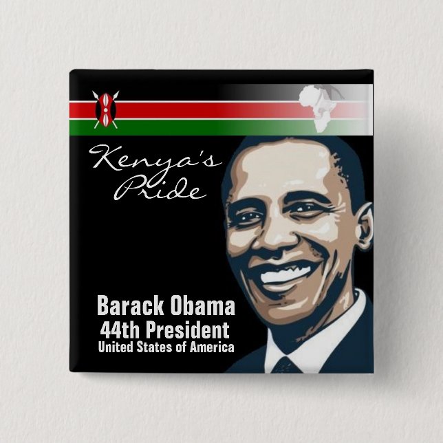 Badge Carré 5 Cm La fierté du Kenya (Devant)