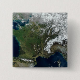 Badge Carré 5 Cm La France de l'espace