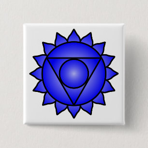 Badge Carré 5 Cm La gorge Chakra