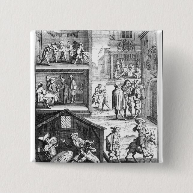 Badge Carré 5 Cm La grande peste (Devant)