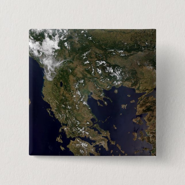 Badge Carré 5 Cm La Grèce et ses pays voisins (Devant)