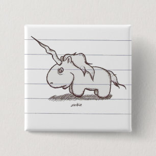 Badge Carré 5 Cm la licorne
