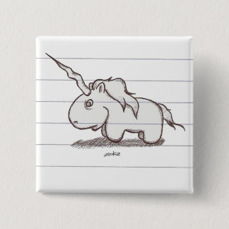 Badge Carré 5 Cm la licorne