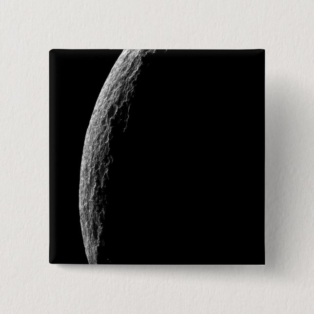 Badge Carré 5 Cm La lune de Saturne Tethys (Devant)