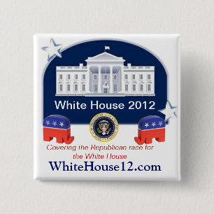 Badge Carré 5 Cm La Maison Blanche 2012