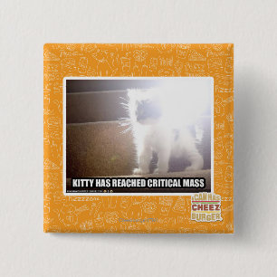 Badge Carré 5 Cm La masse critique Kitty