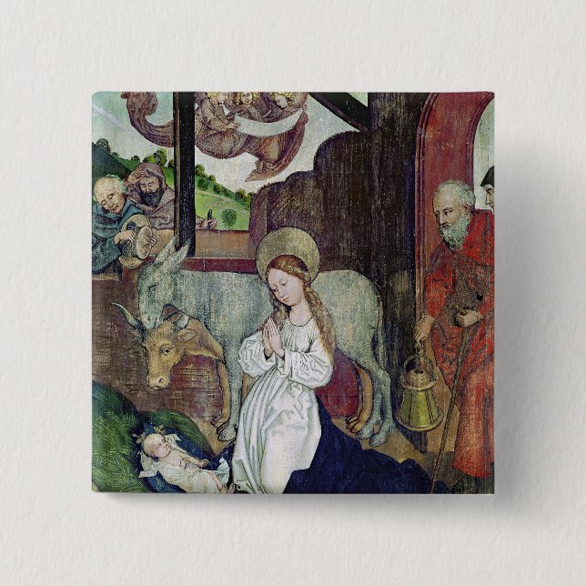 Badge Carré 5 Cm La nativité (Devant)